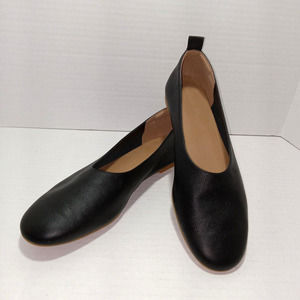 EVERLANE The Day Glove Flat Italian Black Leather Ballet Shoe